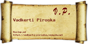 Vadkerti Piroska névjegykártya